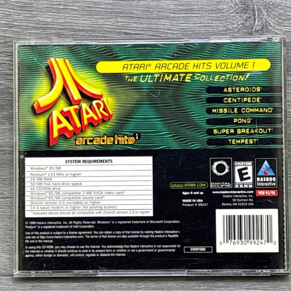 ATARI Arcade Hits The Ultimate Collection PC Game Win 95/98 - Picture 5 of 15